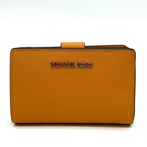 Michael Kors Medium Bifold Zip Chain Wallet Cider - Picture 1 of 8